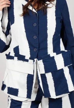 Rundholz Black Label Jackets^Jacket with Feature Pockets in Navy Print
