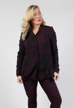 Rundholz Black Label Jackets^Jacket with Gathered Hem in Ruby Comic