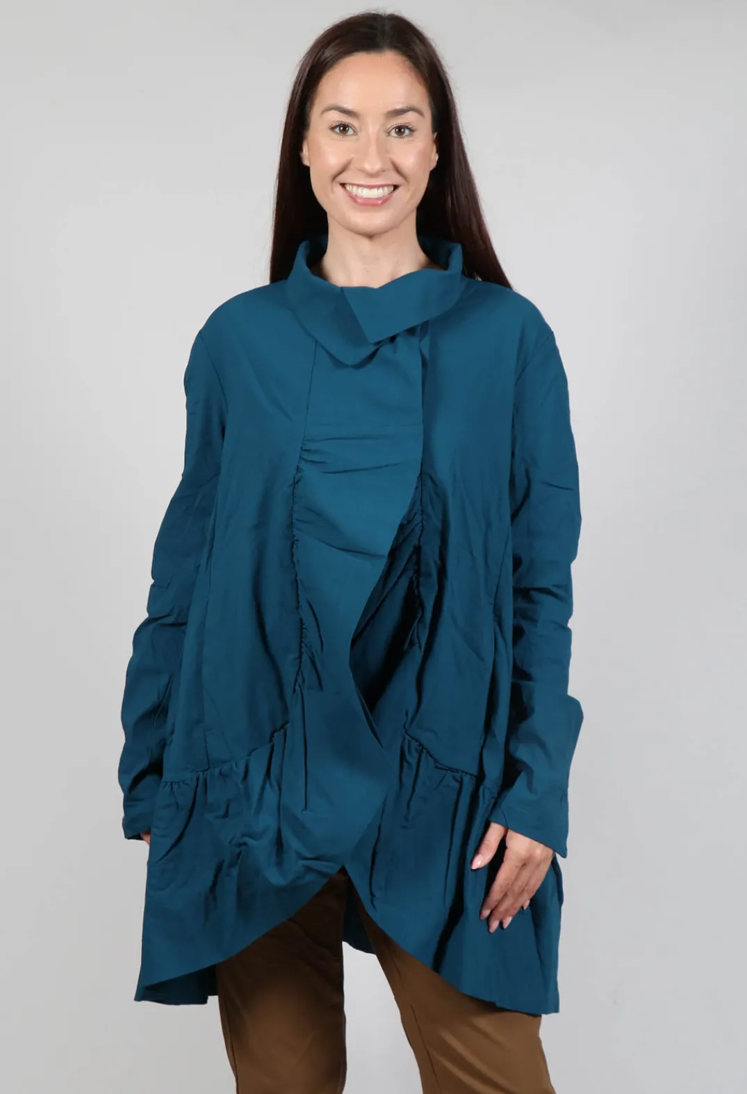 Rundholz Black Label Jackets^Jacket with High Low Peplum Hem in Ink