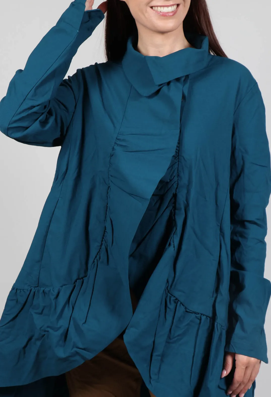 Rundholz Black Label Jackets^Jacket with High Low Peplum Hem in Ink