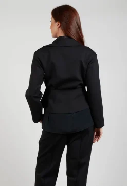 Mei Meij Jackets^Jacket with Wrap Over Front in Nero
