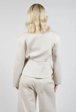 Mei Meij Jackets^Jacket with Wrap Over Front in Sandshell