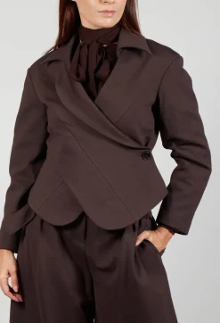 Mei Meij Jackets^Jacket with Wrap Over Front in Java