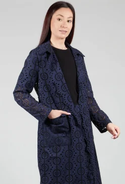 Sfizio Dresses^Jacket Wrap Dress in Blue