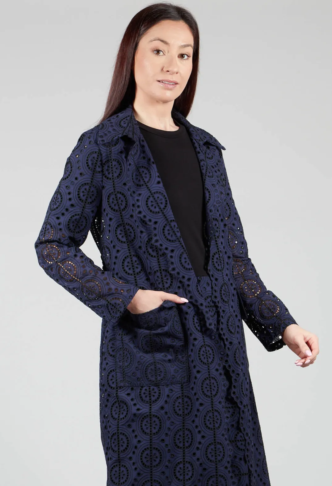 Sfizio Dresses^Jacket Wrap Dress in Blue