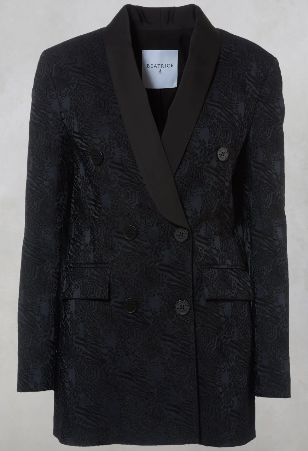 Beatrice B Jackets|Co-ords & Suits^Jacquard Double Breasted Jacket in Navy