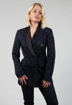 Beatrice B Jackets|Co-ords & Suits^Jacquard Double Breasted Jacket in Navy