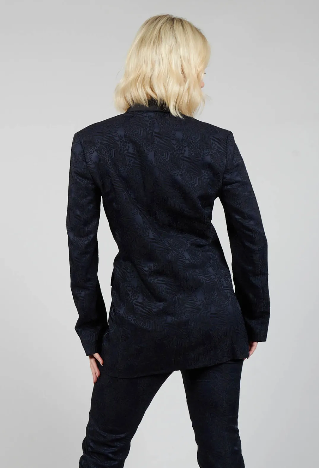 Beatrice B Jackets|Co-ords & Suits^Jacquard Double Breasted Jacket in Navy