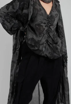 Sanctamuerte Trousers^Jacquard Trousers in Riciclato Nero