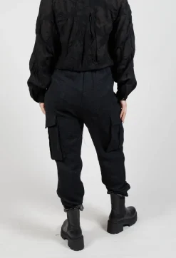 Sanctamuerte Trousers^Jacquard Trousers in Riciclato Nero