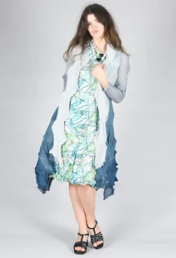 Alquema Coats^Jacqui Coat Long in Silver Denim
