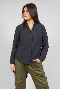 Jayko Shirts & Blouses^Jacy Shirt with Overlay Detail in Ardoise