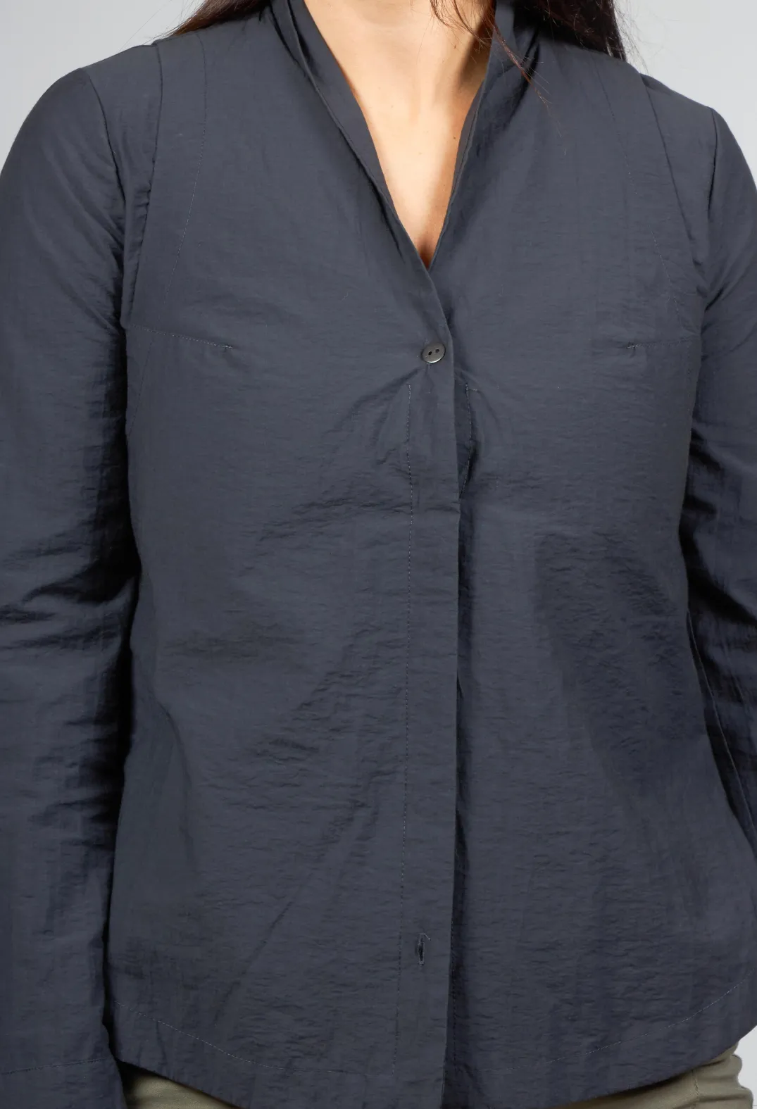Jayko Shirts & Blouses^Jacy Shirt with Overlay Detail in Ardoise