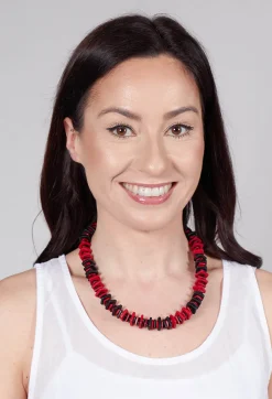 Bender Schmuck Necklaces^Jagged Ceramics Necklace in Red Black