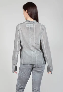Rundholz Dip Jackets^Jagged Silk Jacket in C.Coal 70% Cloud