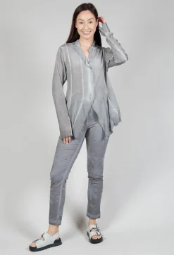 Rundholz Dip Jackets^Jagged Silk Jacket in C.Coal 70% Cloud