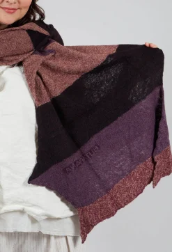 Butapana Scarves^Jagged Wool Scarf in Deep Iris