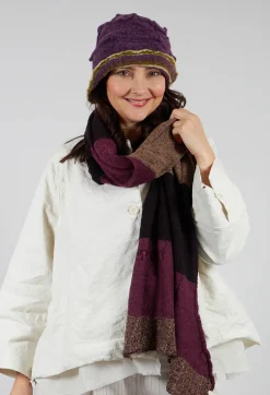 Butapana Scarves^Jagged Wool Scarf in Deep