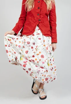 Hannoh Wessel Skirts^Jamila Skirt in Red Flower Print