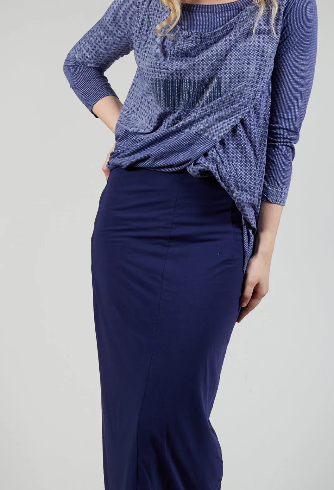 Rundholz Black Label Skirts^Jersey Double Layered Pencil in Azur