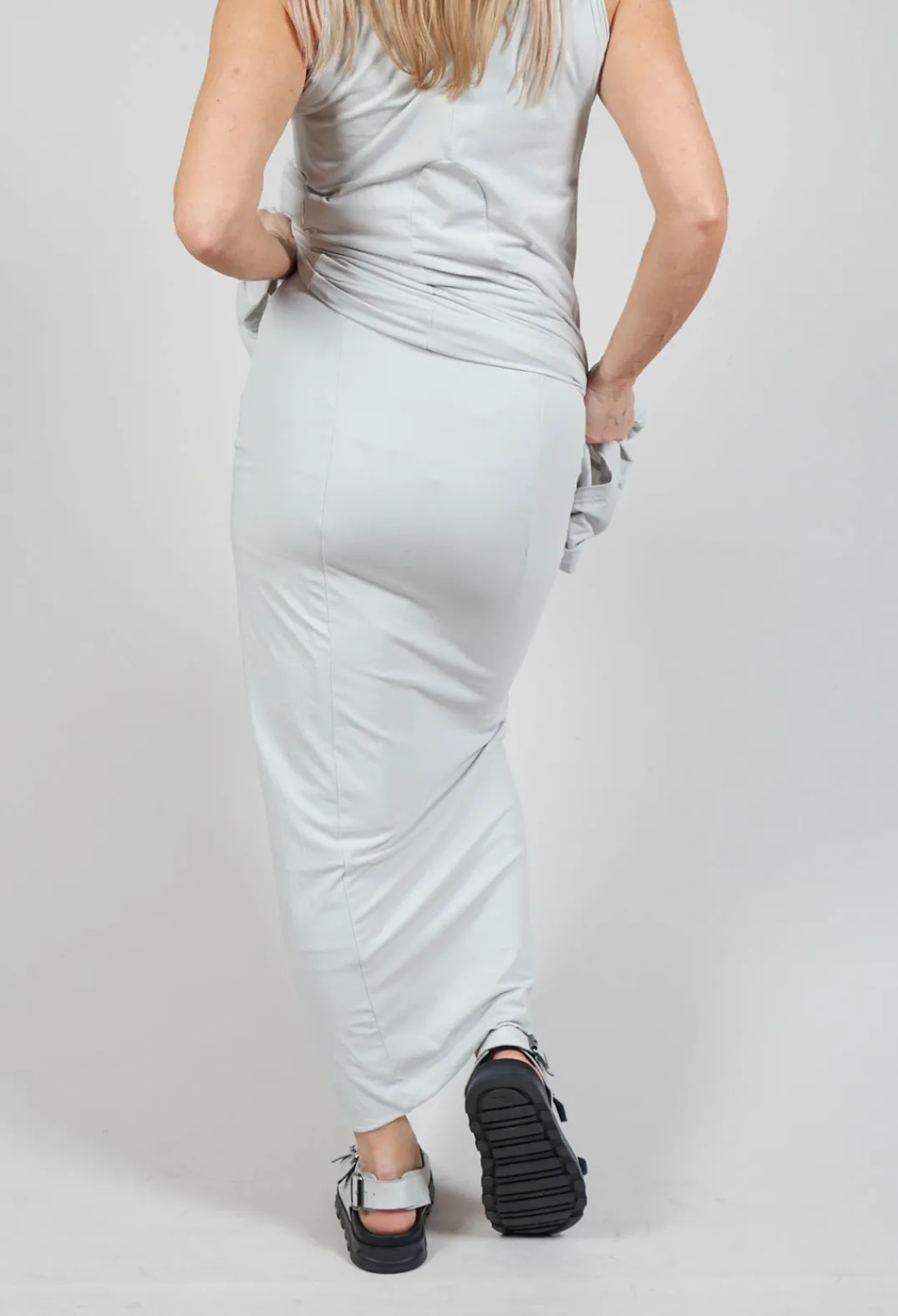 Rundholz Black Label Skirts^Jersey Double Layered Pencil in Grey
