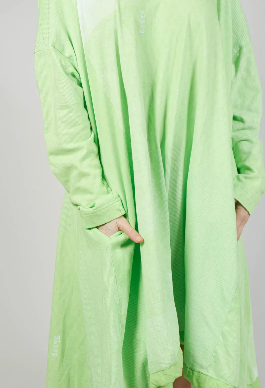 Rundholz Black Label Dresses^Jersey Dress with Drawstring Hem in Lime Print