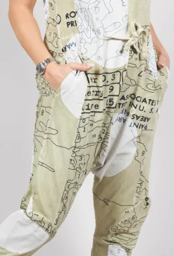 Rundholz Black Label Jumpsuits^Jersey Drop Crotch Jumpsuit in Pearl Print