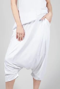 Bread and Butter Trousers^Jersey Drop-Crotch Trousers in White