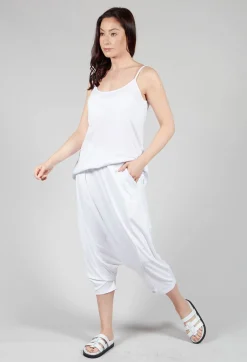 Bread and Butter Trousers^Jersey Drop-Crotch Trousers in White