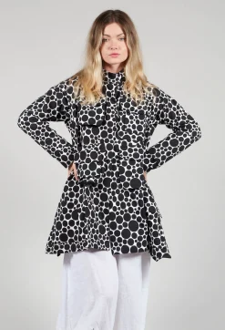 Bread and Butter Jackets^Jersey Jacket in White with Black Pois