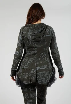 Rundholz Black Label Jackets^Jersey Jacket with Netted Hemline in Jungle Shiny Print