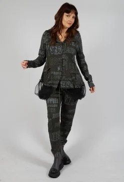 Rundholz Black Label Jackets^Jersey Jacket with Netted Hemline in Jungle Shiny Print