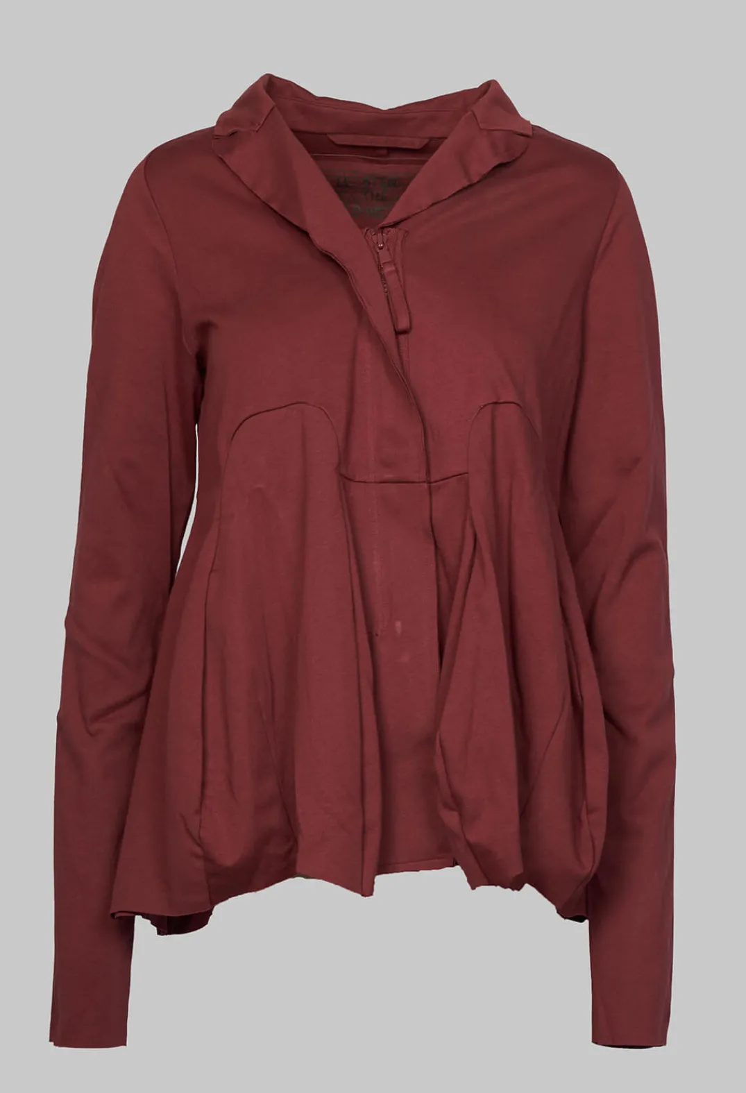 Rundholz Black Label Jackets^Jersey Jacket with Tulip Hem in Wine