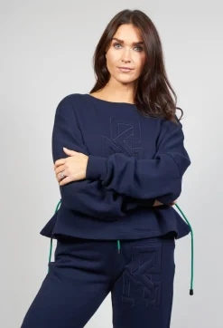 Malloni Co-ords & Suits^Jersey Jumper in Phoenix Bleu