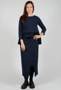 Mei Meij Skirts^Jersey Pencil Skirt in Blue Nights