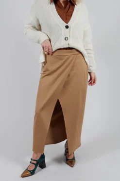 Mei Meij Skirts^Jersey Pencil Skirt in Camel