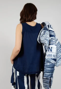 Rundholz Black Label Tops^Jersey Tank Top in Navy