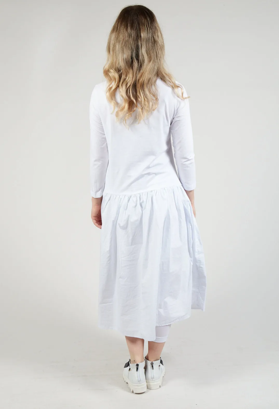 Rundholz Black Label Dresses^Jersey Top Dress with Lettering Motif in White Print