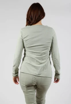 Rundholz Black Label Tops^Jersey Top with Exposed Seams in Defender