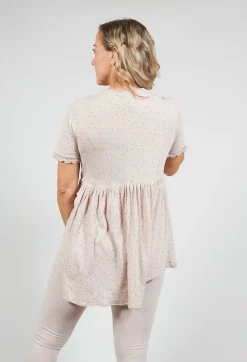Ewa I Walla Shirts & Blouses^Jersey Top with Flared Hemline in Dots