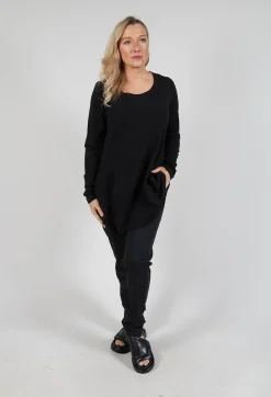 Rundholz Black Label Tops^Jersey Top with Long Sleeves in Black