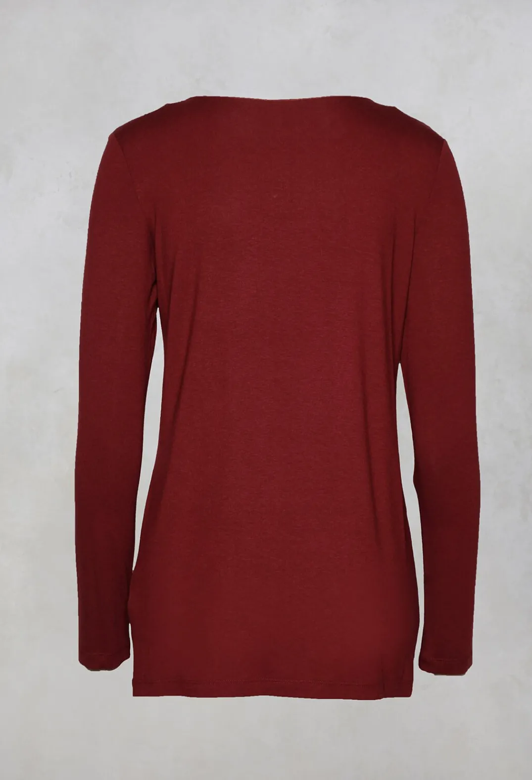Nijii Shirts & Blouses^Jersey Top with Long Sleeves in Red