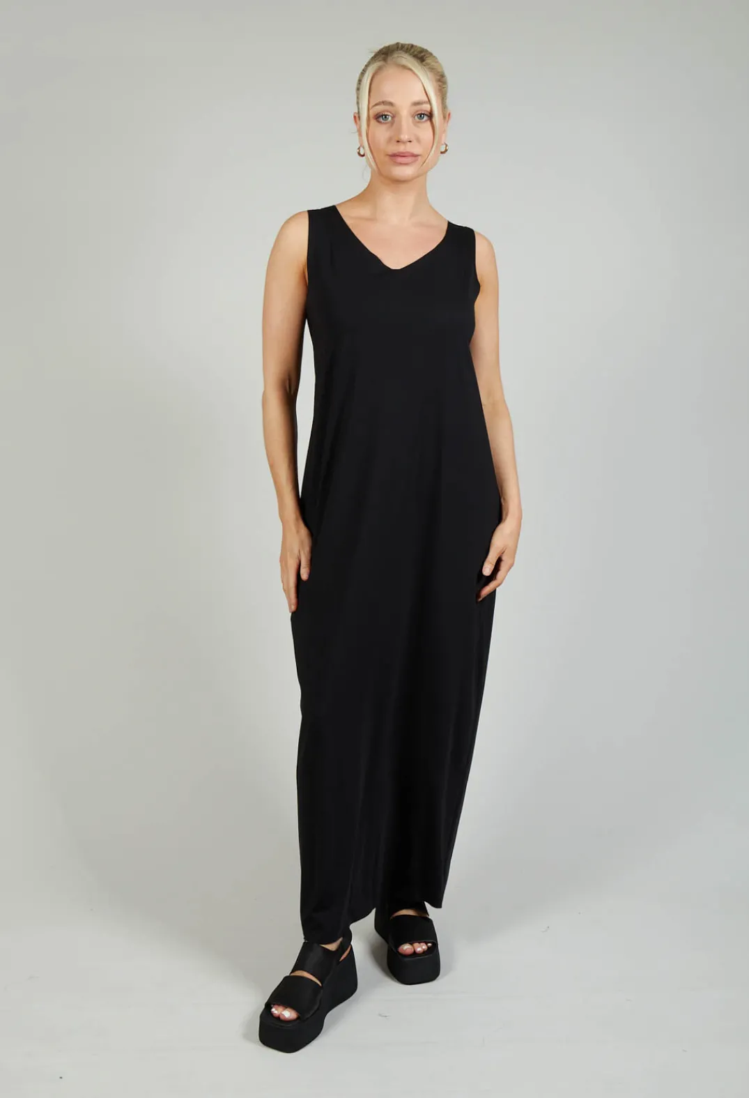 Bize Dresses^Jersey Vest Dress in Black