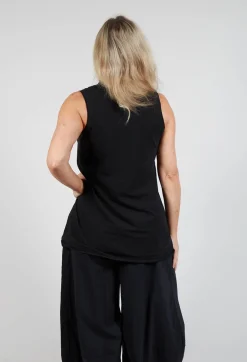 Rundholz Black Label Tops^Jersey Vest Top in Black Jersey Vest Top in Black