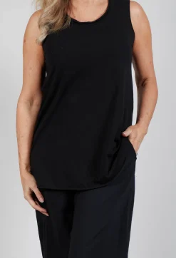 Rundholz Black Label Tops^Jersey Vest Top in Black Jersey Vest Top in Black