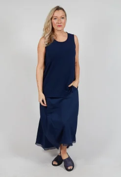 Rundholz Black Label Tops^Jersey Vest Top in Navy Jersey Vest Top in Navy