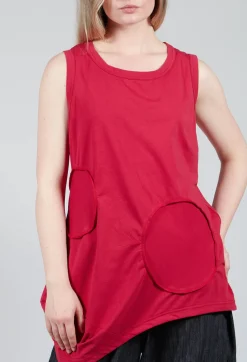 Moyuru Jumpers^Jersey Vest Top in Red