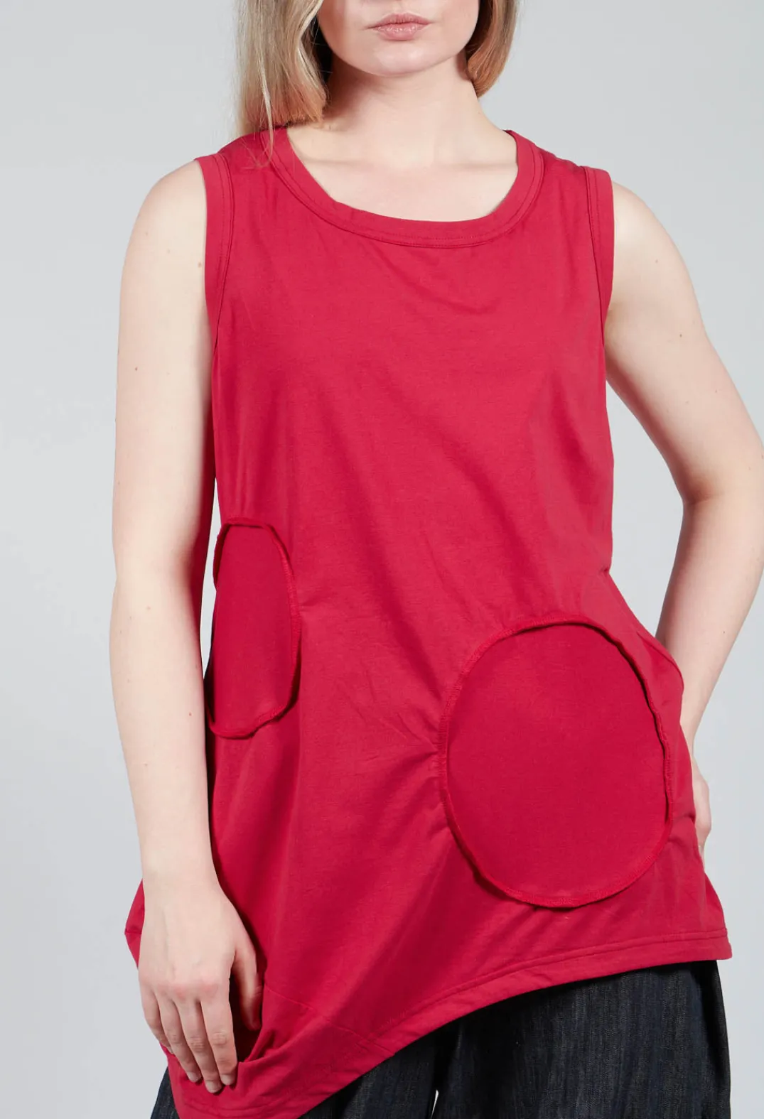 Moyuru Jumpers^Jersey Vest Top in Red