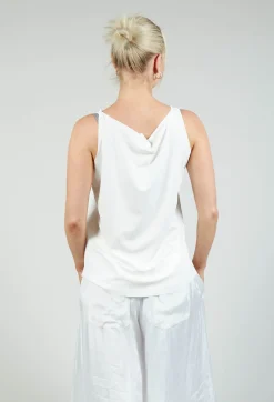 Bize Tops^Jersey Vest Top in White