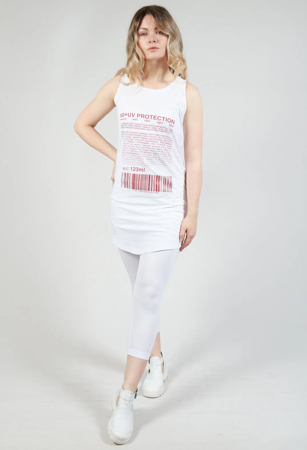 Rundholz Black Label Tops^Jersey Vest Top with Motif in Chili Print